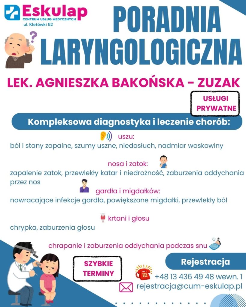 Usługi prywatne w poradni laryngologicznej